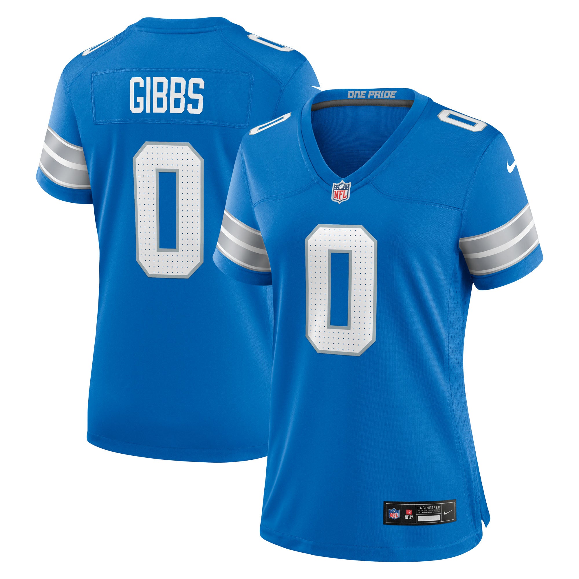 Jahmyr Gibbs Detroit Lions Nike Women's 2nd Alternate Game Player Jersey - Black/Blue - Image 5