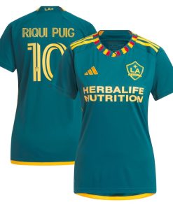 Riqui Puig LA Galaxy adidas Women's 2024 LA Kit Replica Player Jersey - Green/White