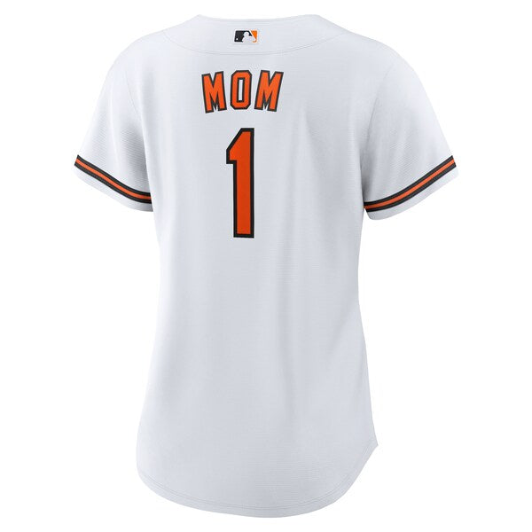 Baltimore Orioles Nike Women's #1 Mom Home Replica Jersey - White - Image 3