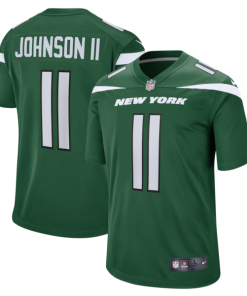 Alternative view of Jermaine Johnson II New York Jets Nike Game Jersey - Gotham Green/White