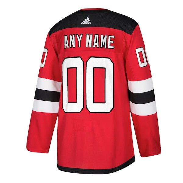 New Jersey Devils adidas Authentic Custom Jersey - Red - Image 3