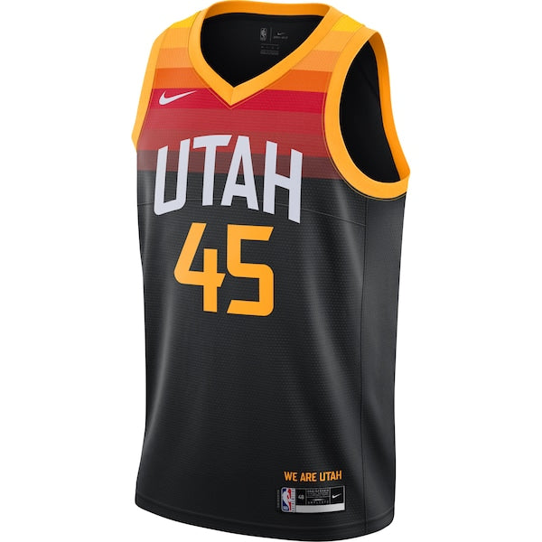 Donovan Mitchell Utah Jazz Nike 2021/22 Swingman Player Jersey Black - City Edition - Image 2