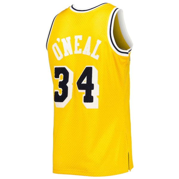 Shaquille O'Neal Los Angeles Lakers 1996/97 Hardwood Classics Off-Court Swingman Jersey - Yellow - Image 3