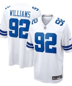 Quinnen Williams Dallas Cowboys Nike Game Jersey - White/Navy