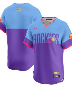 Colorado Rockies Nike 2025 City Connect Limited Jersey - Purple/Light Blue