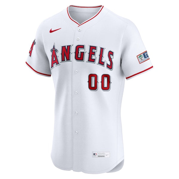 Los Angeles Angels Nike Home Elite Sponsor Patch Custom Jersey - White - Image 2
