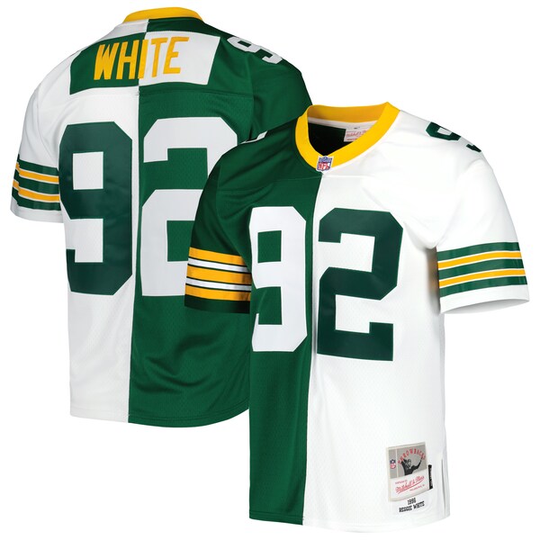 Reggie White Green Bay Packers 1996 Split Legacy Replica Jersey - Green/White - Image 2