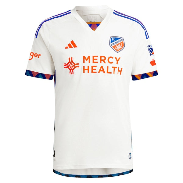 Luciano Acosta FC Cincinnati adidas 2024 The Canvas Kit Authentic Player Jersey - White - Image 3