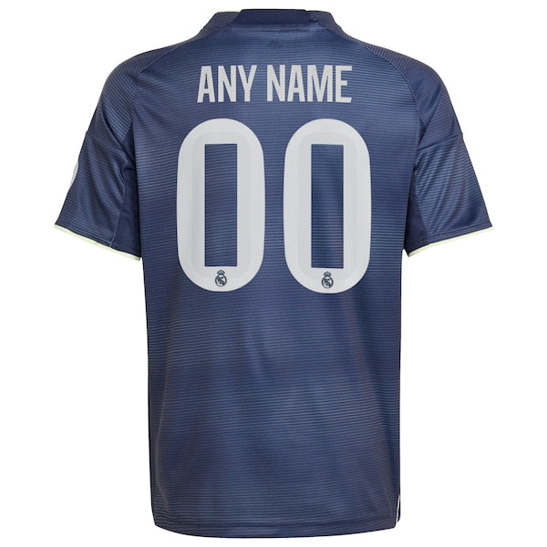 Los Merengues adidas Youth 2025/26 Away Replica Custom Jersey - Blue/White - Image 6