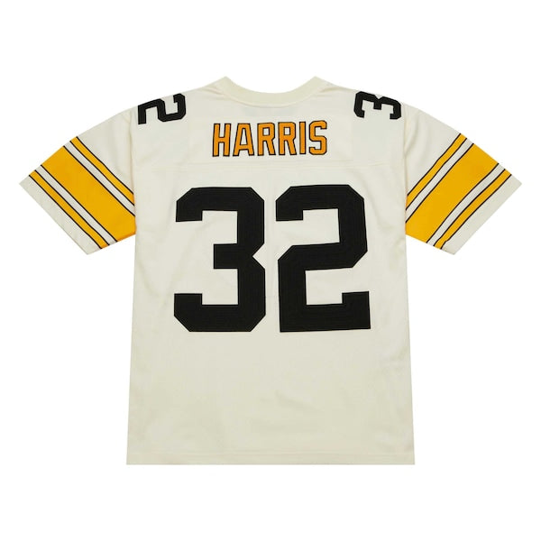 Franco Harris Pittsburgh Steelers Chainstitch Legacy Jersey - Cream - Image 4