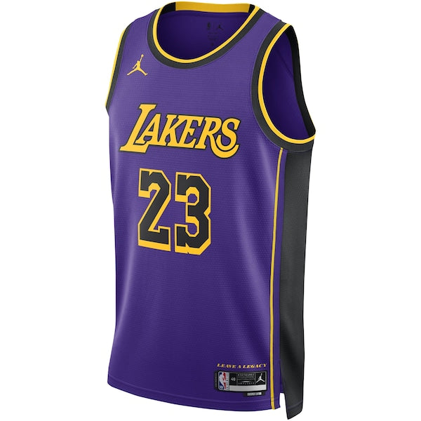 LeBron James Los Angeles Lakers Jordan Brand Unisex Swingman Jersey - Statement Edition - Purple - Image 2