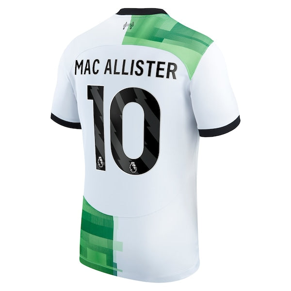 Alexis Mac Allister Liverpool Nike 2023/24 Away Replica Player Jersey - White/Red - Image 4