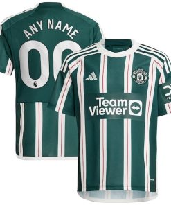 Manchester United adidas Youth 2023/24 Away Replica Custom Jersey - Green