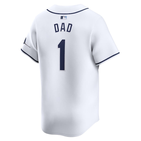 Tampa Bay Rays Nike #1 Dad Home Limited Jersey - White - Image 3