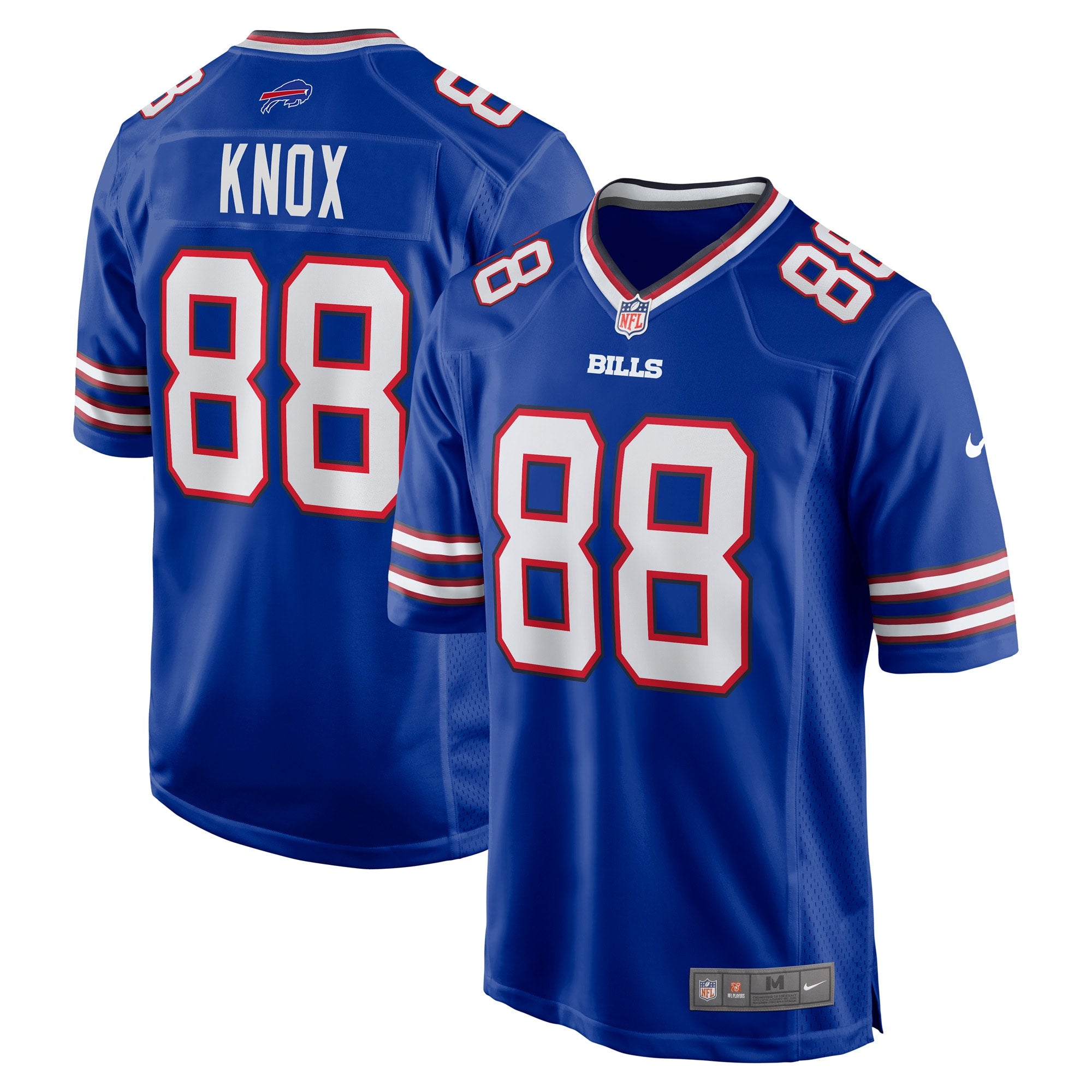 Dawson Knox Buffalo Bills Nike Away Game Player Jersey - White/Royal - Image 5