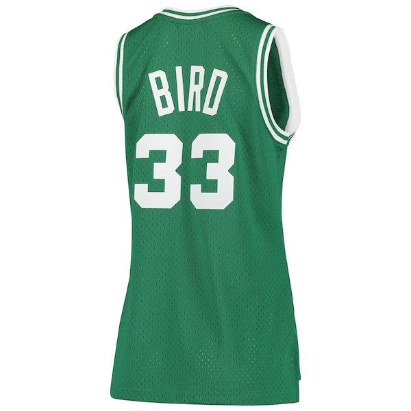 Larry Bird Boston Celtics Women's 1985-86 Hardwood Classics Swingman Jersey - Kelly Green - Image 3