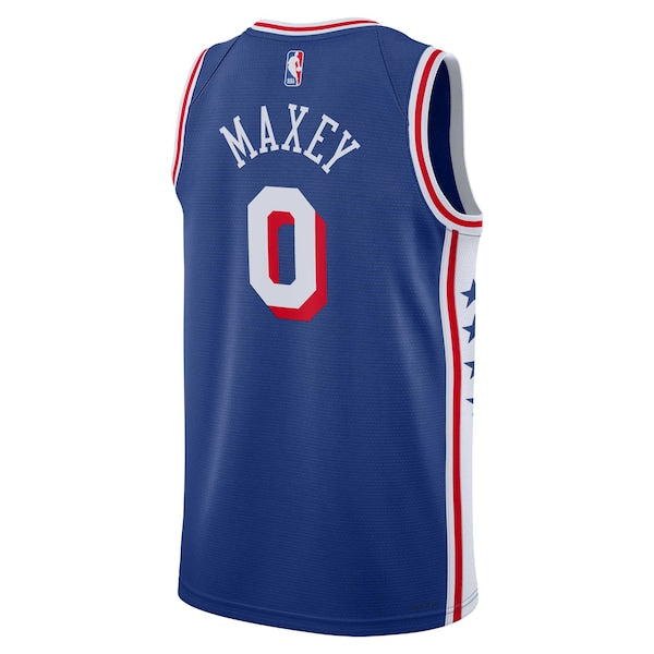 Tyrese Maxey Philadelphia 76ers Nike Unisex Swingman Jersey - Icon Edition - Royal - Image 3