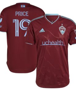 Jack Price Colorado Rapids adidas 2024 Club Authentic Player Jersey - Garnet