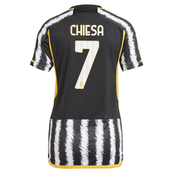 Federico Chiesa Juventus adidas Women's 2023/24 Home Replica Player Jersey - Black - Image 3