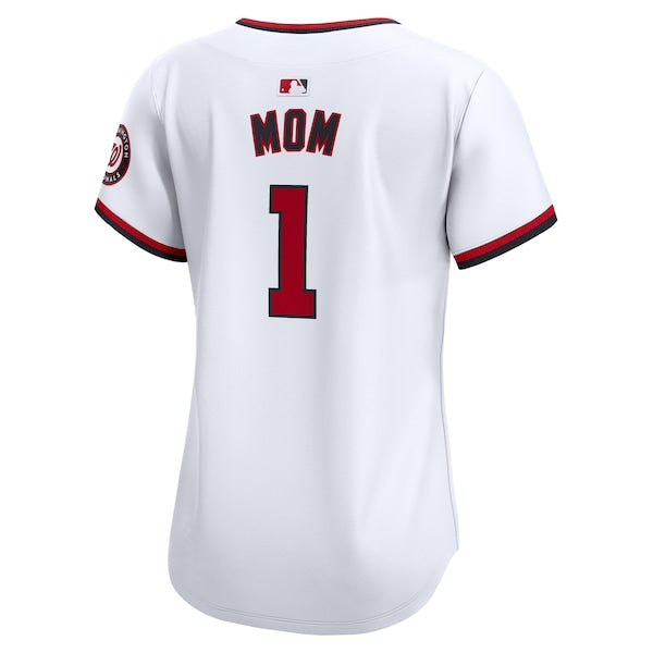 Washington Nationals Nike Women's #1 Mom Home Limited Jersey - White - Image 3
