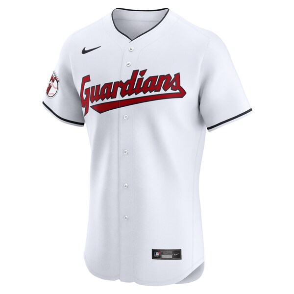 Cleveland Guardians Nike Home Elite Custom Jersey - White - Image 2