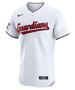 Alternative view of Cleveland Guardians Nike Home Elite Pick-A-Player Retired Roster Jersey - White