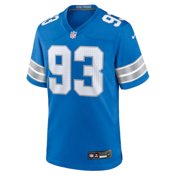Josh Paschal Detroit Lions Nike Team Game Jersey - Blue - Image 2