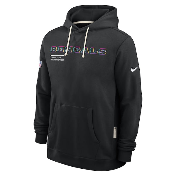 Cincinnati Bengals Nike 2025 NFL Crucial Catch Sideline Standard Issue Dri-FIT Hoodie - Black - Image 2