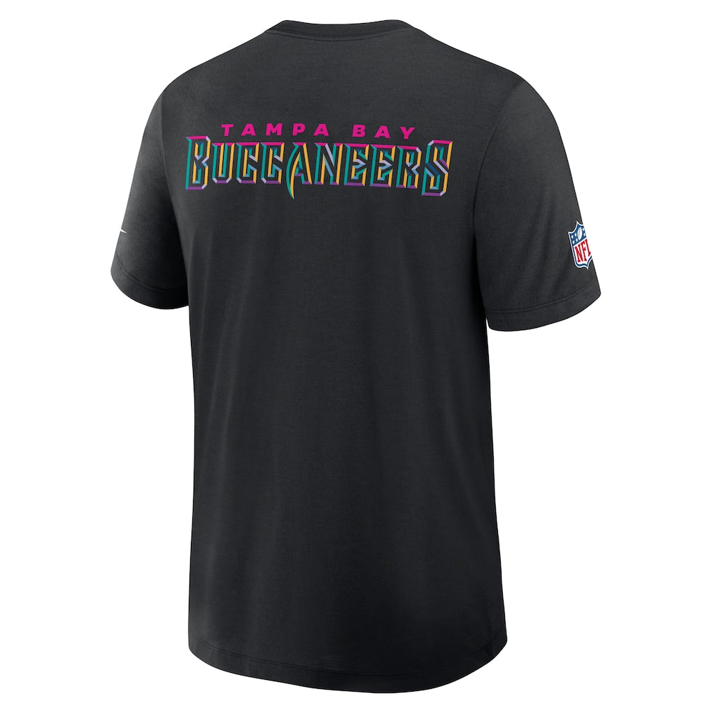 Tampa Bay Buccaneers Nike 2025 NFL Crucial Catch Tri-Blend Dri-FIT T-Shirt - Black - Image 3