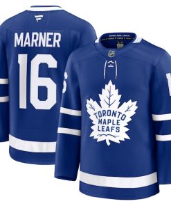 Alternative view of Mitch Marner Toronto Maple Leafs  Home Premium Jersey - Blue/Black