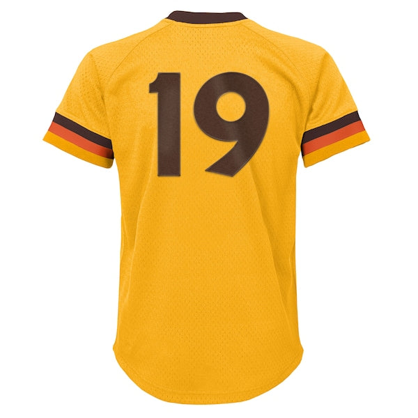 Tony Gwynn San Diego Padres Youth Cooperstown Collection?Mesh Batting Practice Jersey - Gold - Image 3