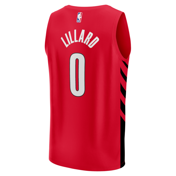Damian Lillard Portland Trail Blazers Fast Break Replica Jersey - Red - Statement Edition - Image 3