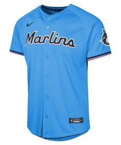 Alternative view of Miami Marlins Nike Youth Alternate Limited Jersey - Blue