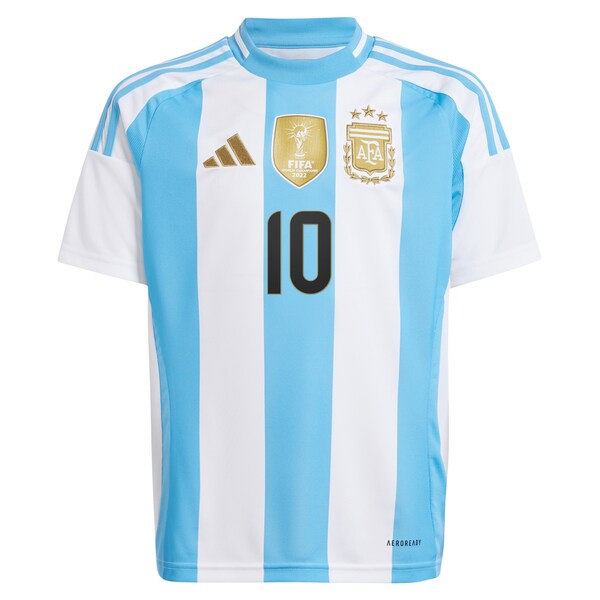 Lionel Messi Argentina National Team adidas Youth 2024 Home Replica Player Jersey - White/Blue - Image 3