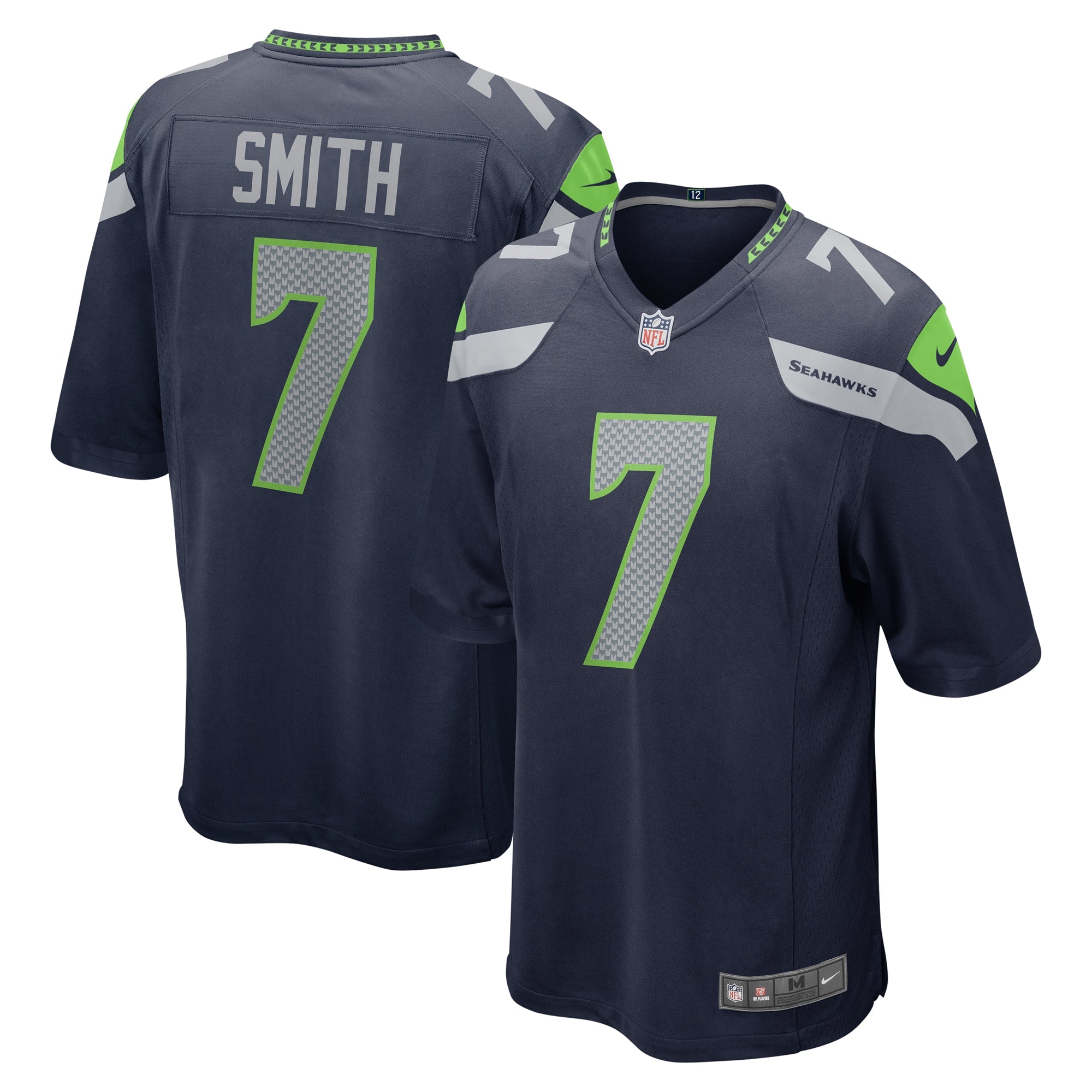 Geno Smith Seattle Seahawks Nike Throwback Player Game Jersey - Royal/Navy - Image 6