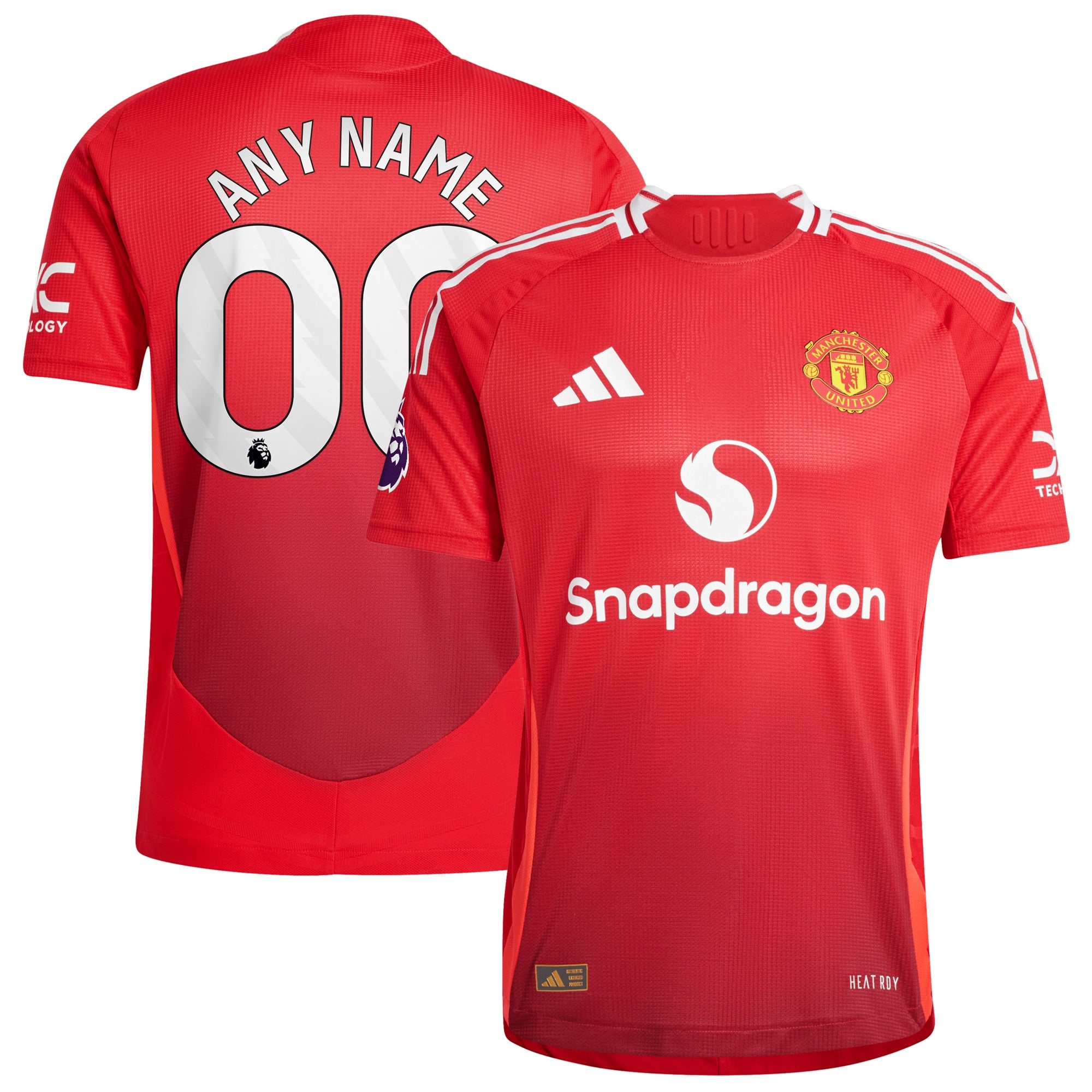 Manchester United adidas Originals 2024/25 Third Custom Authentic Jersey - Cream/Red/Navy - Image 5