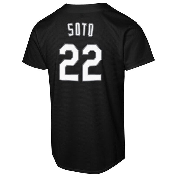 Juan Soto New York Mets Nike Youth Lights Out Replica Player Jersey - Black - Image 3