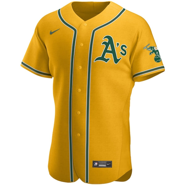 Oakland Athletics Nike Authentic Official Team Jersey - Gold - Image 2