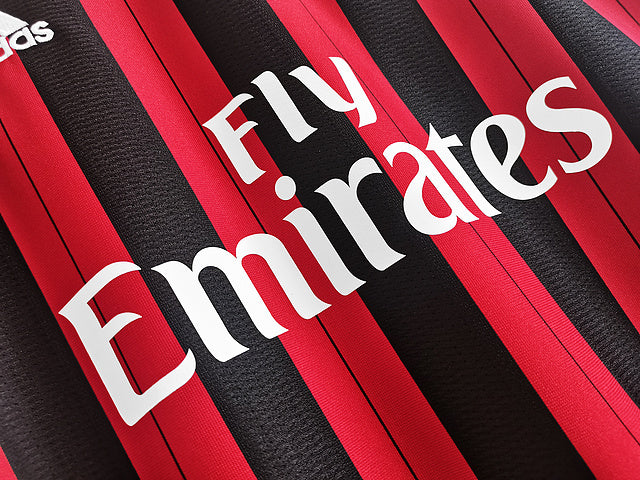 AC Milan Long Sleeve 2013-14 Vintage Jersey - Image 6