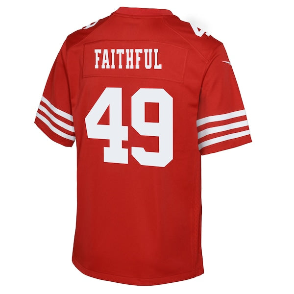 The Faithful San Francisco 49ers Nike Youth Team Game Jersey - Scarlet - Image 3