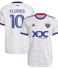 Edison Flores D.C. United adidas 2022 The Marble Authentic Player Jersey - White