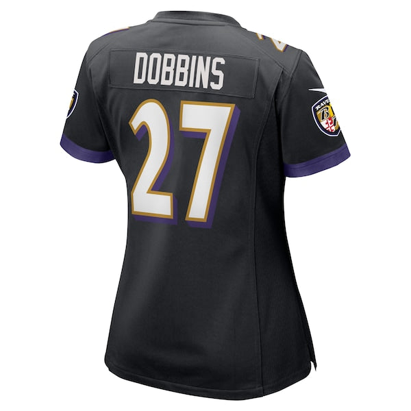 J.K. Dobbins Baltimore Ravens Nike Women's Game Jersey - Black - Image 3