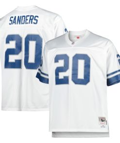 Barry Sanders Detroit Lions Big & Tall 1996 Retired Player Replica Jersey - White/Blue
