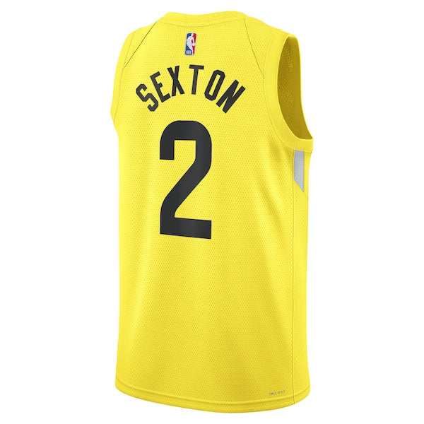 Collin Sexton Utah Jazz Nike Unisex Swingman Jersey - Icon Edition - Gold - Image 3