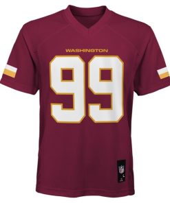 Alternative view of Chase Young Washington Commanders Youth Replica Player Jersey - Burgundy