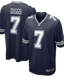 Alternative view of Trevon Diggs Dallas Cowboys Nike Game Jersey - Navy/White