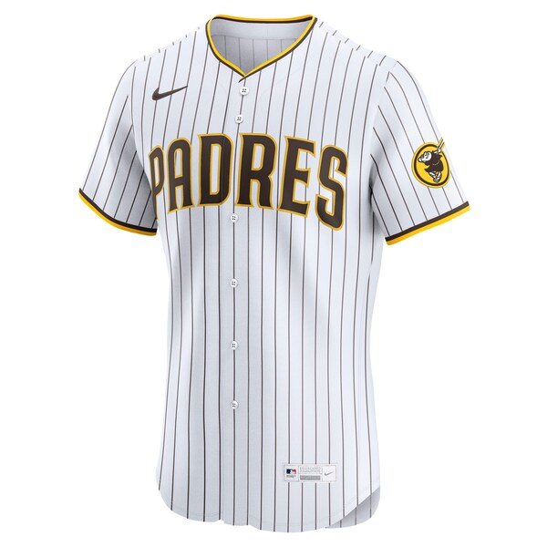 Manny Machado San Diego Padres Nike Home Elite Player Jersey - White/Brown - Image 4