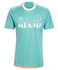 Alternative view of Lionel Messi Inter Miami CF adidas 2024 Archive Replica Player Jersey - Aqua