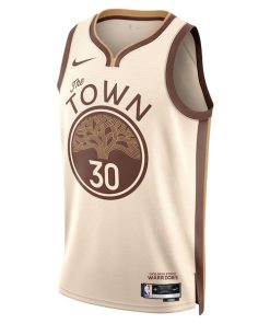 Alternative view of Stephen Curry Golden State Warriors Nike Unisex 2025/26 Swingman Jersey - Tan - City Edition