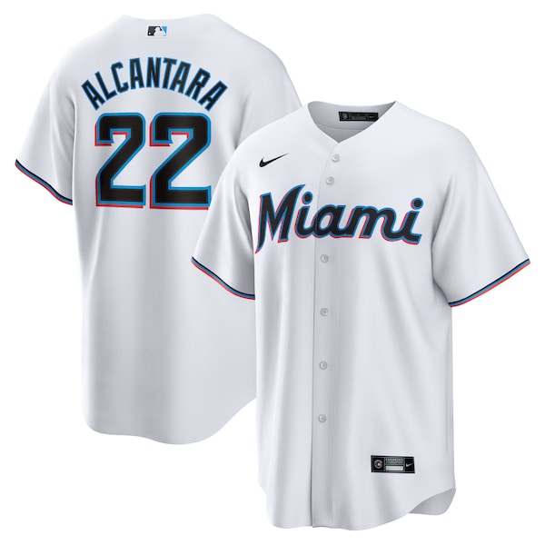 Sandy Alcantara Miami Marlins Nike Youth Home Replica Jersey - White